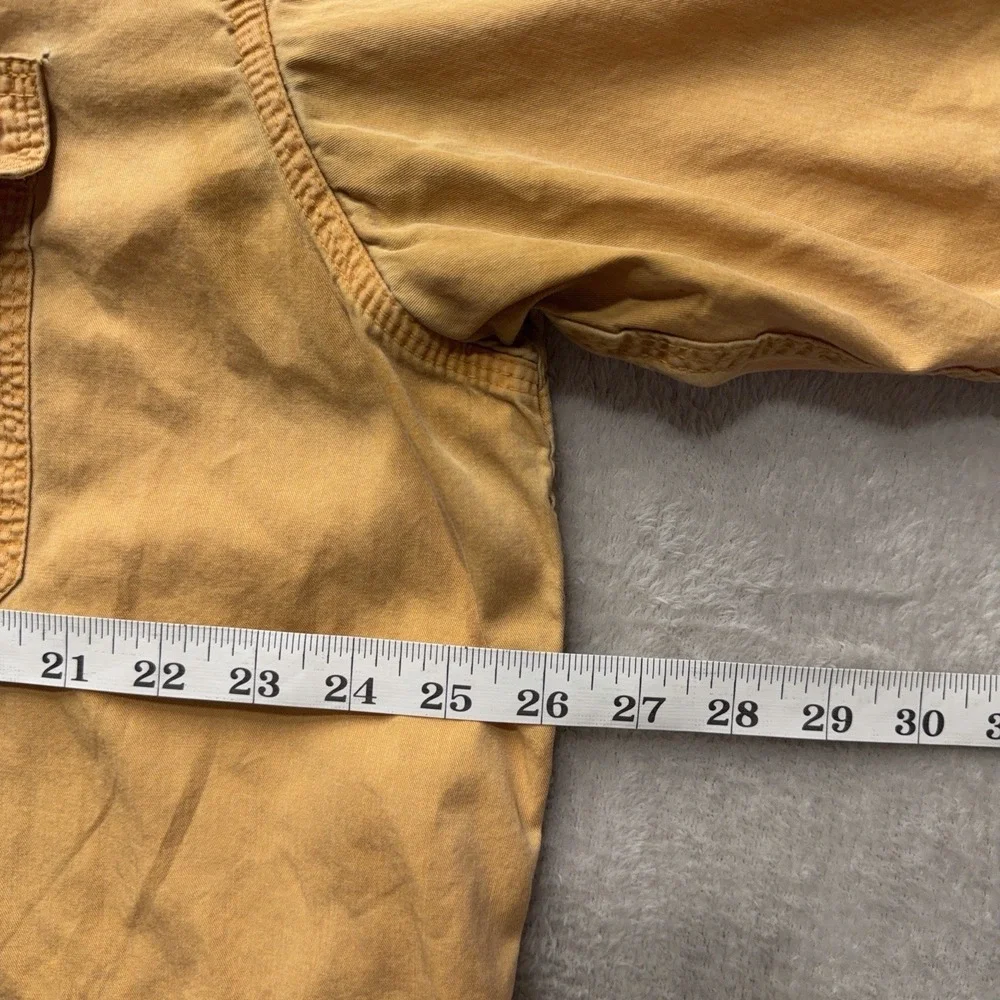 RedHead Men's XL Faded Yellow Short Sleeve Button Down Shirt Outdoors Utility - Picture 13 of 14